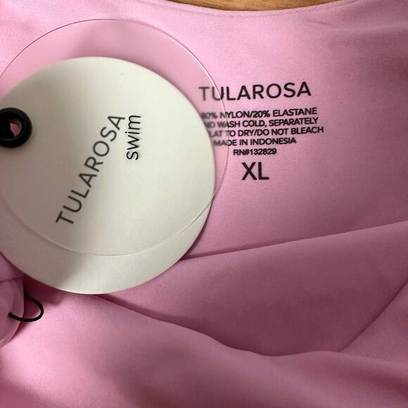 Tularosa Pastel Pink Cheeky Bikini Bottom XL High Cut Solid Revolve Kyndle NEW - Picture 8 of 8